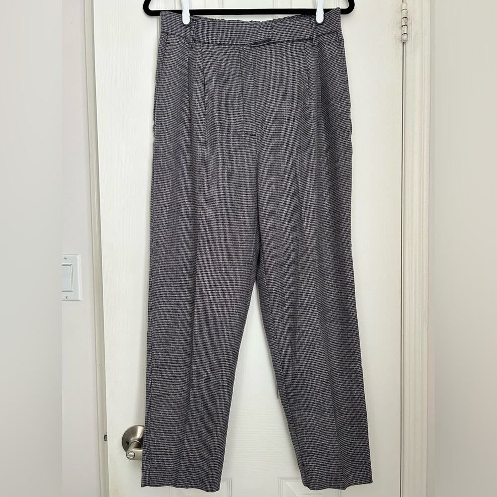 Dynamite Houndstooth High Waisted Tapered Trouser Pants